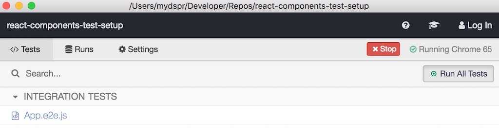 react cypress end-to-end testing